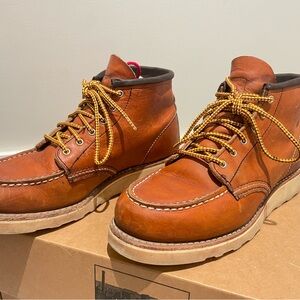 Red Wing 6 Inch Moc, Women’s size 8.5 Oro Legacy Leather Boots